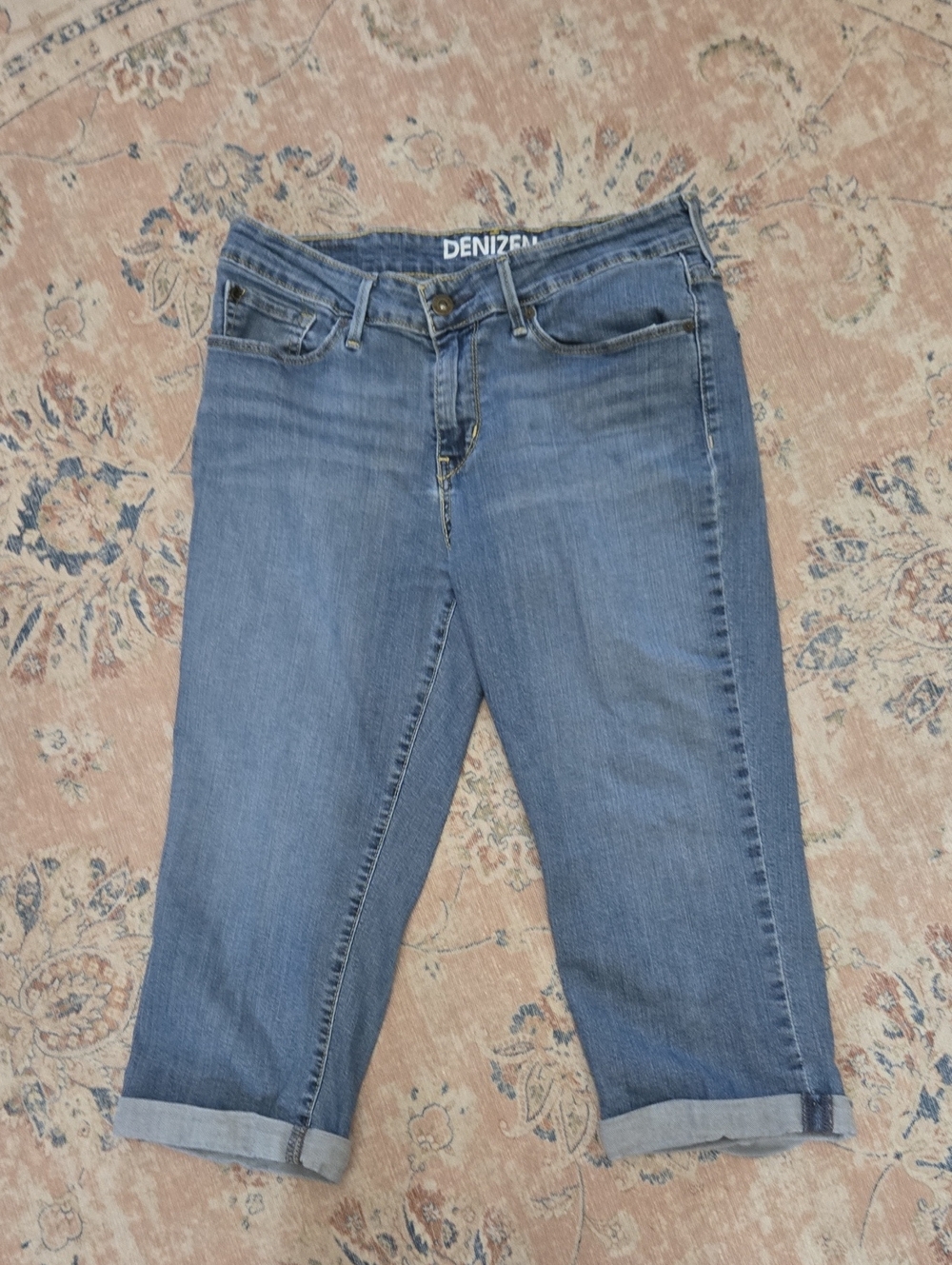 Denizen from Levi's Women's Light Blue Cropped Boyfriend Jeans Stretch Sz 10 EUC